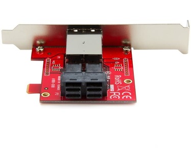 Startech.com Mini-SAS adapter dual SFF-8643 naar SFF-8644 full/low-profile steunen 12Gbps