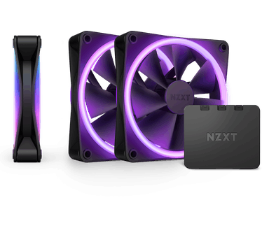 NZXT F120 RGB Duo, Triple pack, Zwart, 120mm