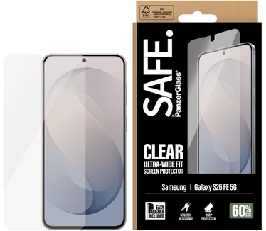 PanzerGlass SAFE. by PanzerGlass® Samsung Galaxy S26 FE 5G | Ultra-Wide Fit w. EasyAligner