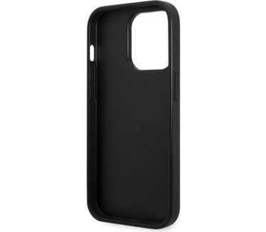 Karl Lagerfeld Saffiano Monogram - iPhone 14 Pro (6.1") - Zwart Zwart