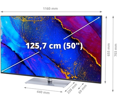Medion LIFE X15005 Smart-TV | 125,7 cm (50'') Ultra HD Display | HDR | Dolby Vision | Micro Dimming | MEMC | PVR ready | Netflix | Amazon Prime Video | Bluetooth | DTS HD | HD Triple Tuner | CI+