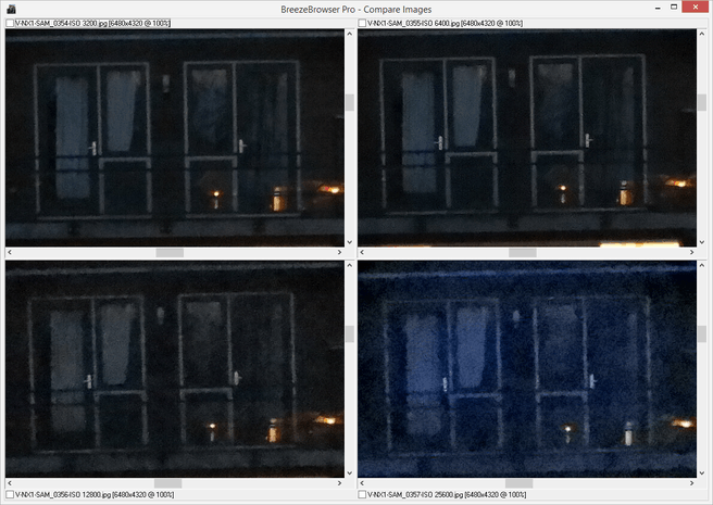 NX1 iso 3200, 6400, 12.800 en 25.600