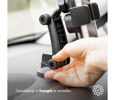 Accezz Telefoonhouder auto - Draadloze oplader - Dashboard en voorruit - Zwart