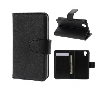 qMust Wiko Goa Wallet Case - hoesje met stand - zwart
