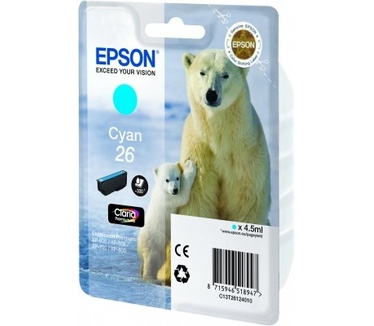 Epson Singlepack Cyan 26 Claria Premium Ink