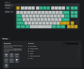 Wootility-screenshots: layers en remapping