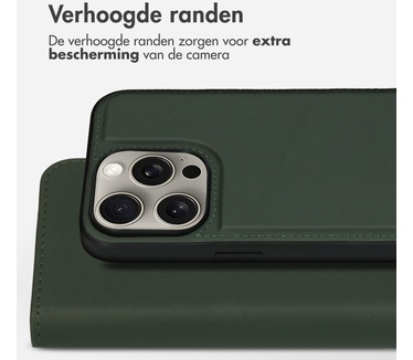 Accezz Premium Leather 2 in 1 Wallet Bookcase iPhone 15 Pro Max - Groen