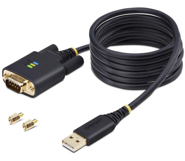 Startech.com 2m USB naar Null Modem Adapter/Converter Kabel, COM Retention, FTDI, USB-A naar DB9 RS232, Verwisselbare DB9 Schroeven/Moeren, ESD Besherming, Windows/macOS/Linux