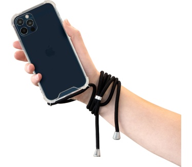 Mobiparts Lanyard Case Apple iPhone 12/12 Pro Black Cord