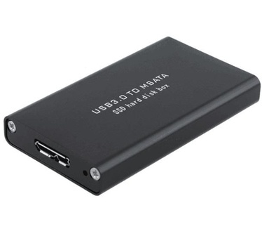 MicroStorage mSATA to USB3.0 SSD Enclosure Zwart