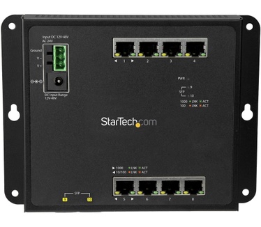 Startech.com 8 poorts Gigabit ethernet switch met 2 open SFP sleuven