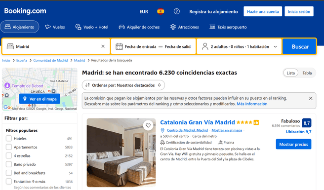 Booking.com Spanje