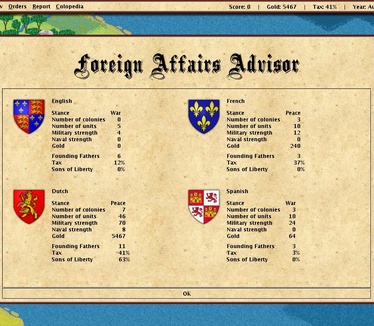 FreeCol - foreign affairs advisor