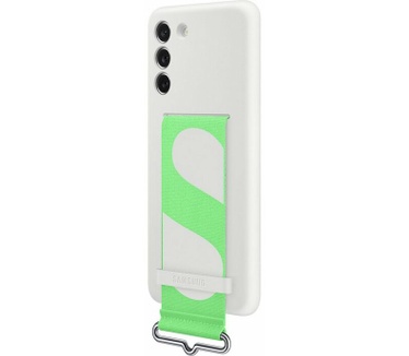 Samsung Galaxy S21 FE Silicone Cover met Strap Origineel - Wit Wit