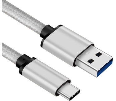 Allteq USB C naar USB A kabel, 1m Zilver
