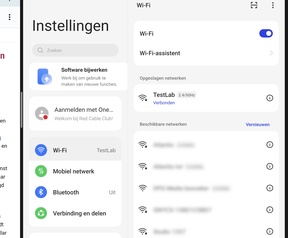 OnePlus Open - Instellingen en browser op het grote scherm