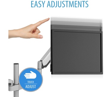 V7 Dual Touch Adjust Monitor Mount