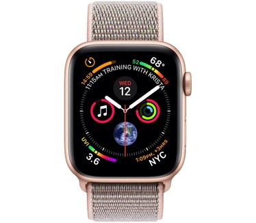 Apple Watch Series 4 (Geweven sportbandje, 44mm) Goud (Roze)