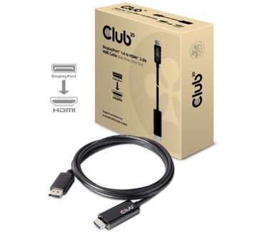 Club 3D CLUB3D DisplayPort 1.4 naar HDMI 2.0b HDR Kabel 2 meter M/M (CAC-1082)