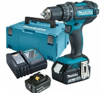 Makita DHP482RFJ (met 2x 3Ah accu's en lader, met koffer)