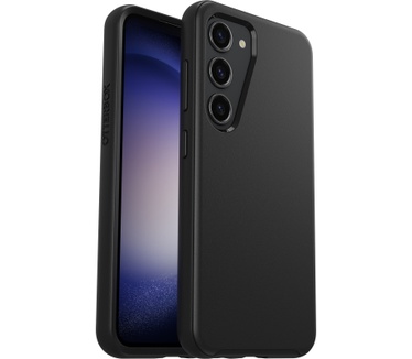 Otterbox OtterBox Symmetry-hoesje voor Galaxy S23, schokbestendig, valbestendig, dunne beschermende hoes, 3x getest volgens militaire standaard, Antimicrobieel, Zwart, Geen retailverpakking