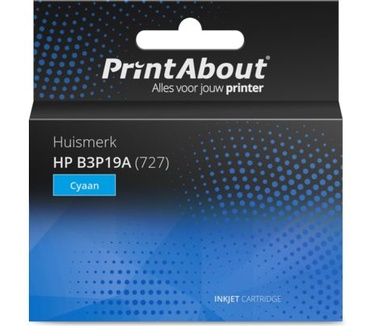 PrintAbout Huismerk HP B3P19A (727) Inktcartridge Cyaan Hoge capaciteit