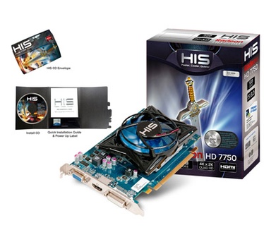 HIS HIS 7750 iCooler 1GB DDR3 PCI-E DVI/HDMI/VGA