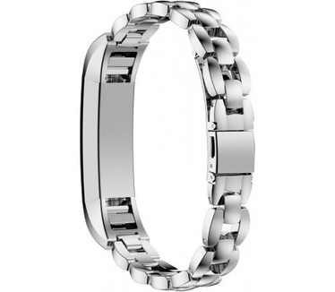 qMust Premium Steel armband voor Fitbit Alta - Silver