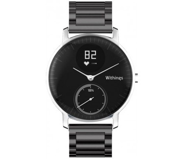 qMust Metalen armband voor Withings Steel HR 36mm - Black