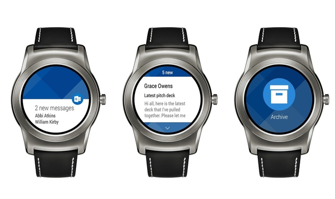 Outlook op Android Wear