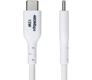 Startech.com 2m USB-A naar USB-C Laadkabel, Wit, USB-A naar Type-C Oplaadkabel, 3A Fast Charge, USB 2.0 Data Transfer Kabel, TPE Mantel, M/M