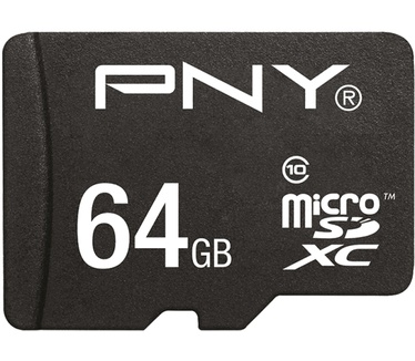 PNY microSDXC 64GB Class 10 UHS-I U1 + SD-adapter