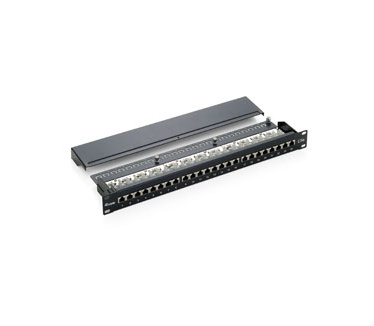 Equip 24-Port Cat.5e Shielded Patch Panel, Black
