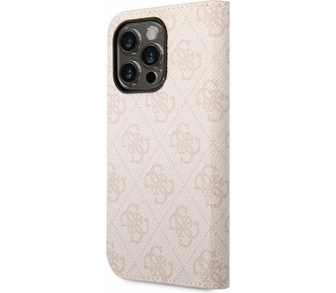 Guess 4G Book Case voor Apple iPhone 14 Pro Max (6.7") - Roze Roze
