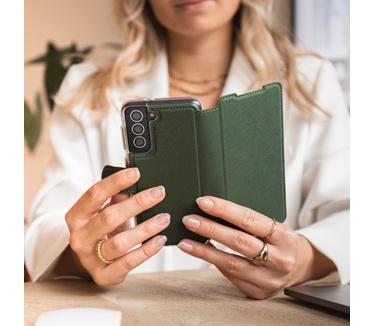 Accezz Xtreme Wallet Bookcase Galaxy S21 Ultra - Donkergroen
