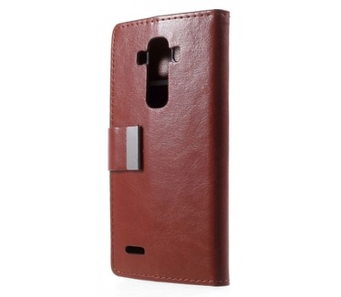 Kees Lederlook Portemonnee Hoesje LG G4 - Bruin