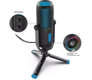 JLab Audio TalkPRO - USB Microfoon - Professionele Streaming, Gaming, Podscasts & vlogs - 192 kHz - 4 directionele opnamepatronen - 3 condensatoren
