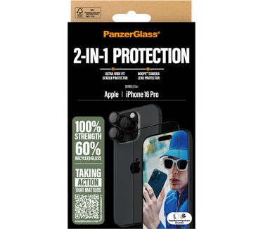 PanzerGlass PG 2-in-1 Bundle iPhone 16 6.3Inch Pro
