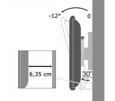 Techly 19-37" Wall Bracket for LED LCD TV Tilt 1 Swivel Black" ICA-LCD 2900B