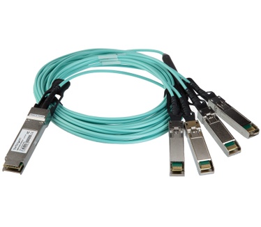 Startech.com QSFP+ optische Breakout kabel actief Cisco QSFP-4X10G-AOC3M compatibel 3m Zwart