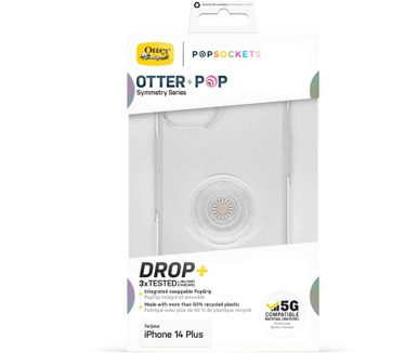 Otterbox OtterBox Otter+Pop-hoesje voor iPhone 14 Plus, schokbestendig, valbestendig, beschermhoes met PopSockets PopGrip, 3x getest volgens militaire standaard, Stardust