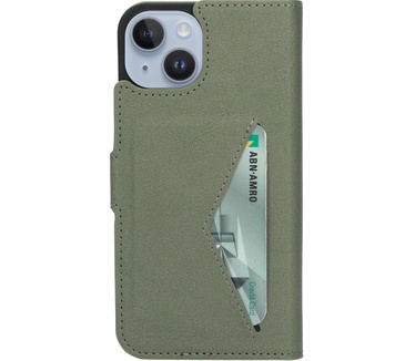 Mobiparts Classic Wallet Case Apple iPhone 14 Stone Green