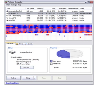 Defraggler 1.15.163 screenshot (481 pix)