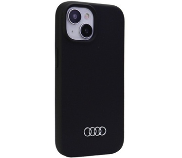 Audi Silicone Back Case - Apple iPhone 15 (6.1") - Zwart Zwart