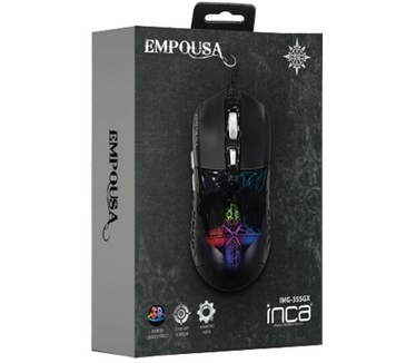 Inca Gaming Maus IMG-355GX 7200 DPI, RGB, 6 Tasten, USB, SW retail
