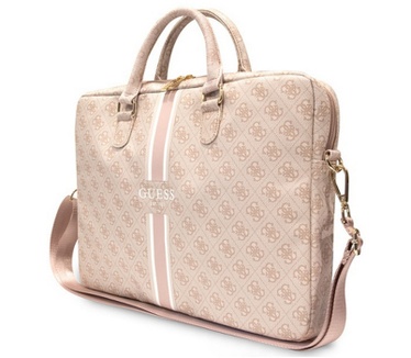 Guess Printed Stripe Laptoptas - o.a. Apple MacBook 15/16" - Roze Roze