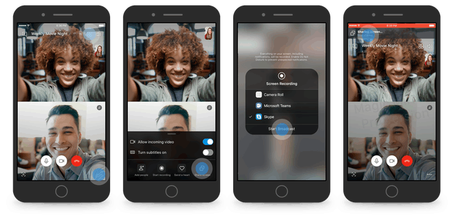 Skype test schermdeelfunctie