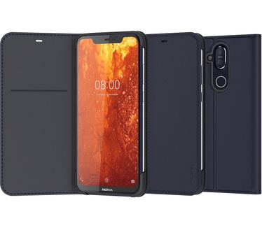 Nokia 8.1 Slim Flip Case  Blauw