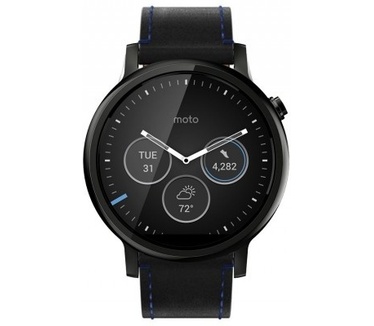 qMust Lederen armband voor Motorola Moto 360 46mm Men (2nd gen) - Black
