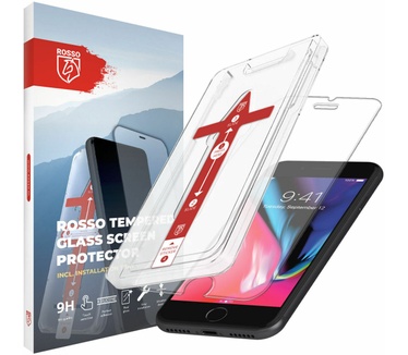 Rosso Apple iPhone 6(S) / 7 / 8 Tempered Glass met Installatietray (iPhone 6, iPhone 6s, iPhone 7, iPhone 8)